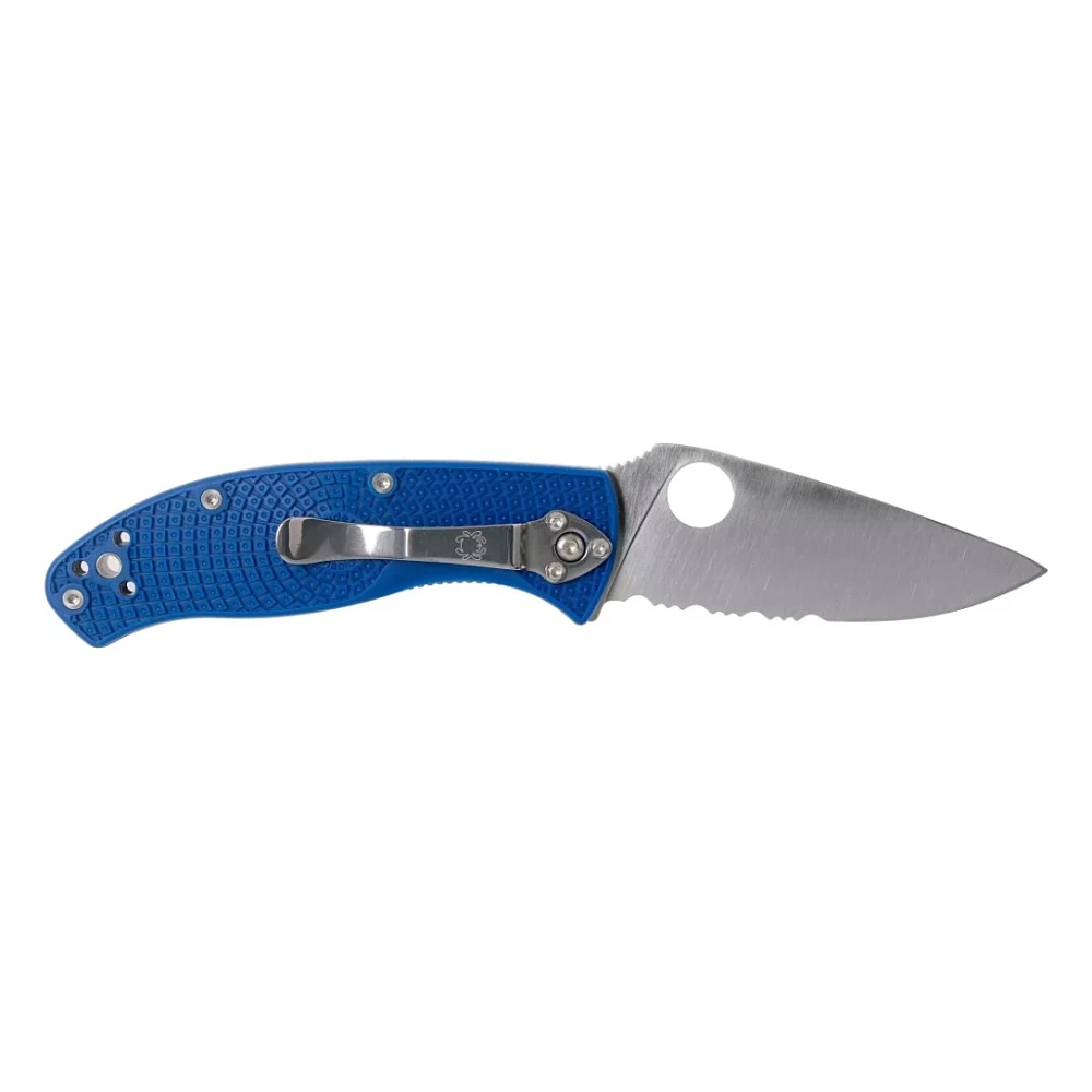 Ніж Spyderco Tenacious S35VN напівсеррейтор Blue (C122PSBL) — фото 2