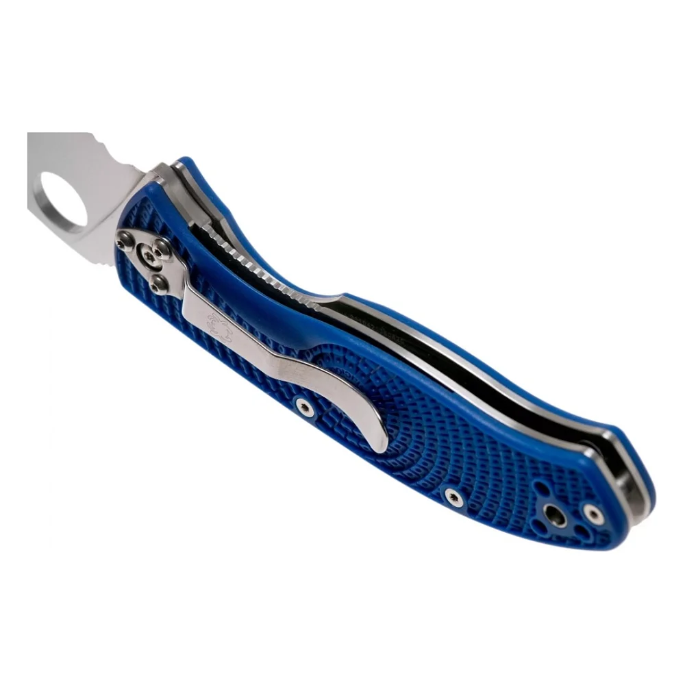 Ніж Spyderco Tenacious S35VN напівсеррейтор Blue (C122PSBL) — фото 6