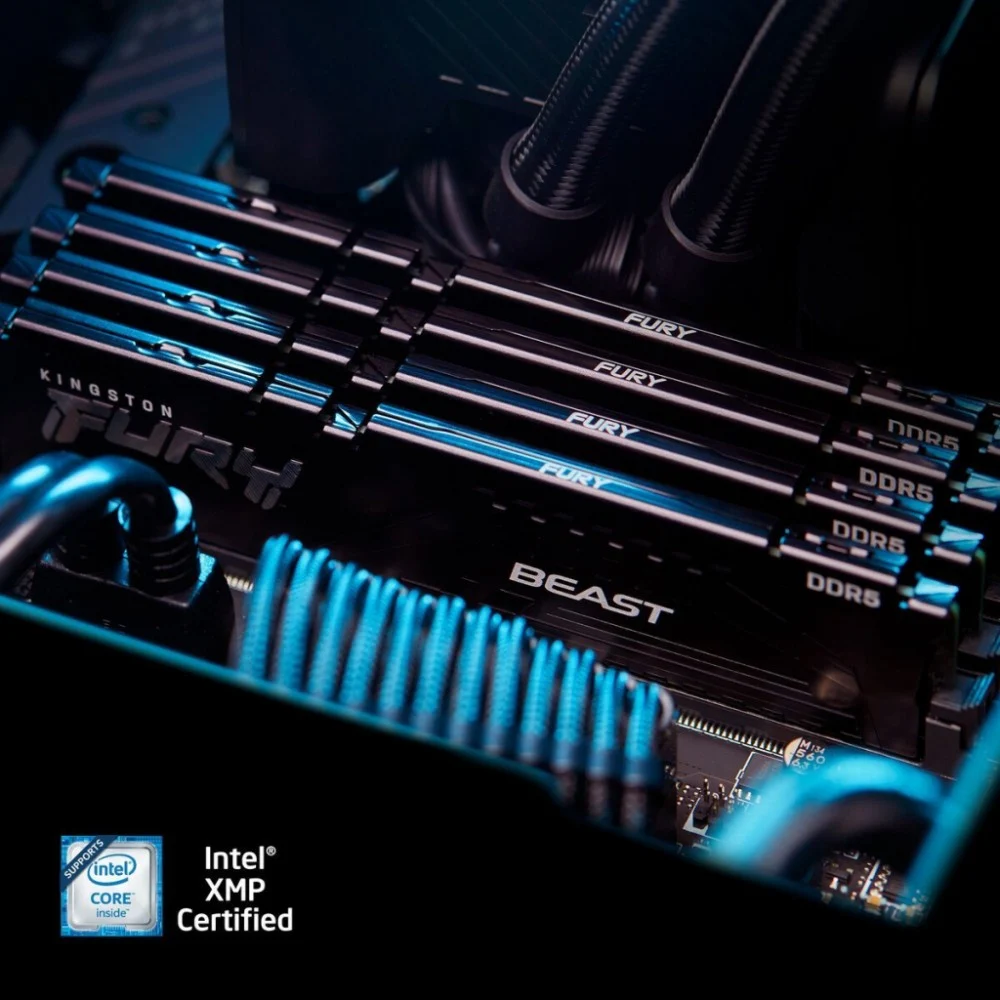 Модуль пам'яті для комп'ютера DDR5 32GB (2x16GB) 5600 MHz Beast AM5 Black Kingston Fury (ex.HyperX) (KF556C36BBEK2-32) — фото 6