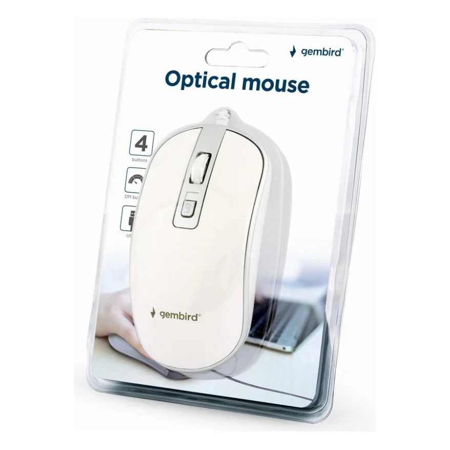 Мишка Gembird MUS-4B-06-WS USB White/Grey (MUS-4B-06-WS) — фото 3