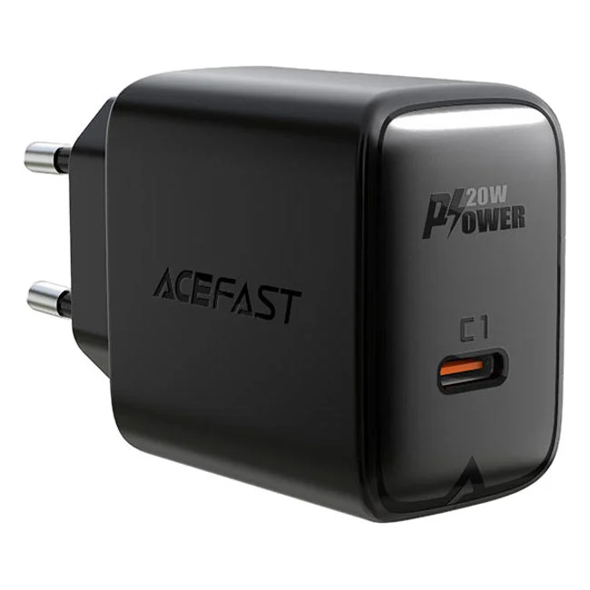 Зарядний пристрій ACEFAST A1 PD20W USB-C Black (AFA1B)