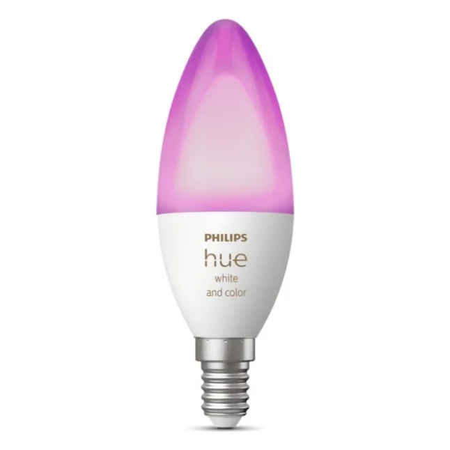 Розумна лампочка Philips Hue E14, 5.3W(40Вт), 2000K-6500K, RGB, ZigBee, Bluetooth, димування (929002294209) — фото 4