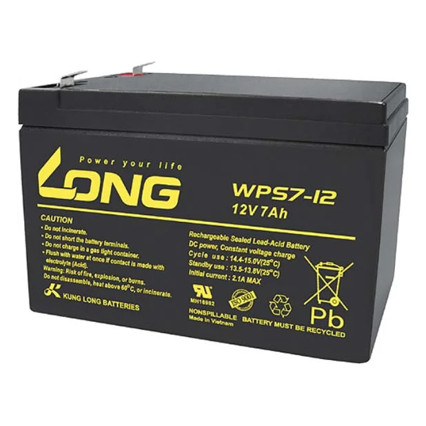 Батарея до ДБЖ Long 12V 7Ah (WPS7-12)