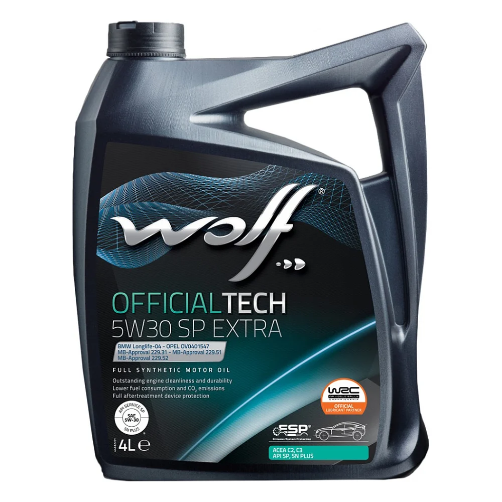Моторна олива Wolf OFFICIALTECH 5W30 C3 SP EXTRA 4л (1049359)