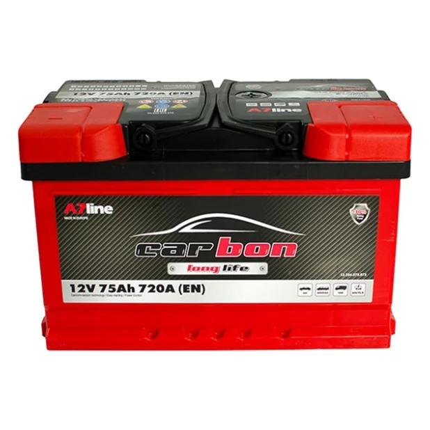 Акумулятор автомобільний CARBON 75 Ah/12V низький Euro (CRB75-00L)