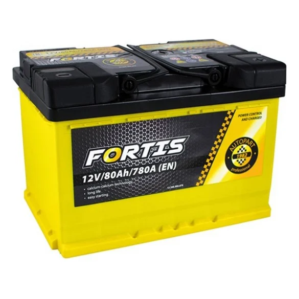Акумулятор автомобільний FORTIS 80 Ah/12V Euro (FRT80-00)