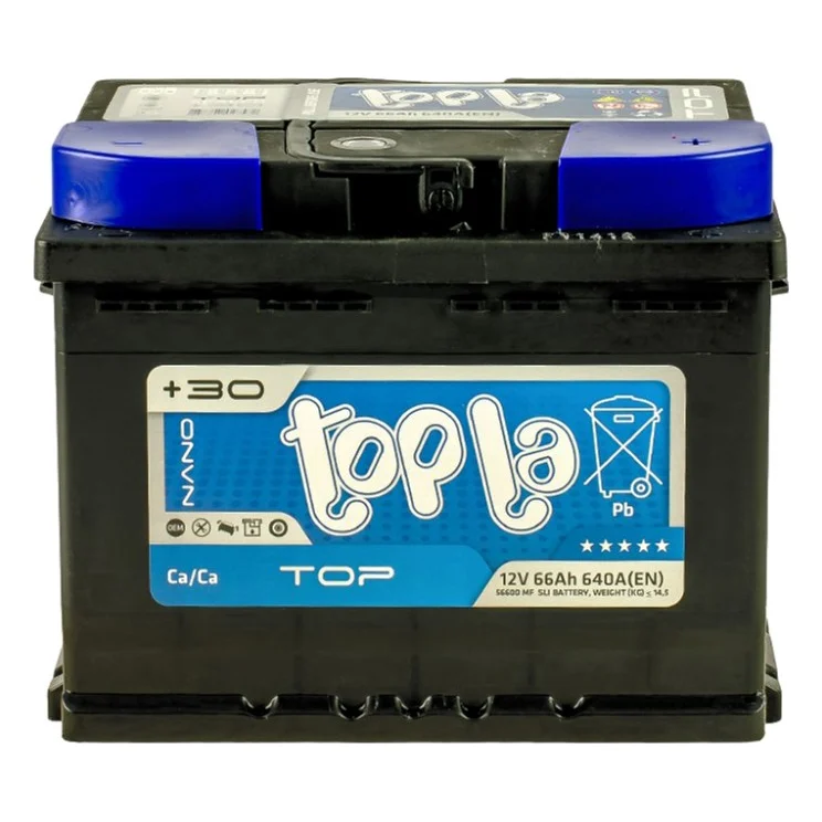 Акумулятор автомобільний Topla 66 Ah/12V TOP Euro (118 666)