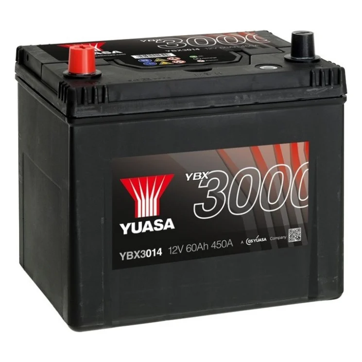 Акумулятор автомобільний Yuasa 12V 60Ah SMF Battery (YBX3014)
