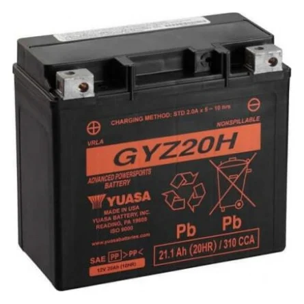 Акумулятор автомобільний Yuasa 12V 21,1Ah High Performance MF VRLA Battery (GYZ20H)