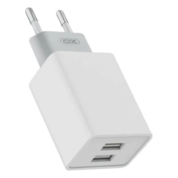 Зарядний пристрій XO L65 double USB 2.4A with USB to Type-C cable White