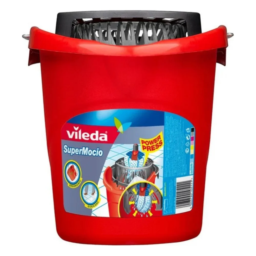 Відро для швабр Vileda Super Mocio з віджимом червоне 10 л (4003790105111) — фото 2