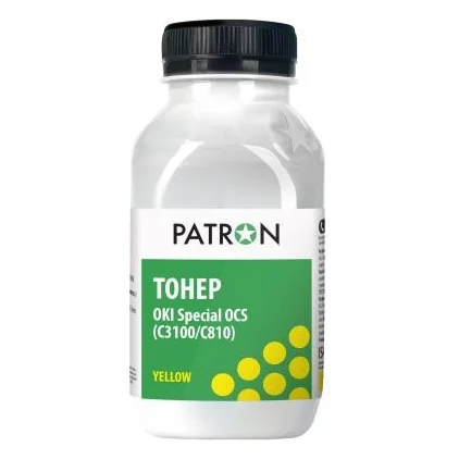Тонер OKI C3100/C3200/C810 YELLOW 50г OCS Patron (OCS-Y-050)