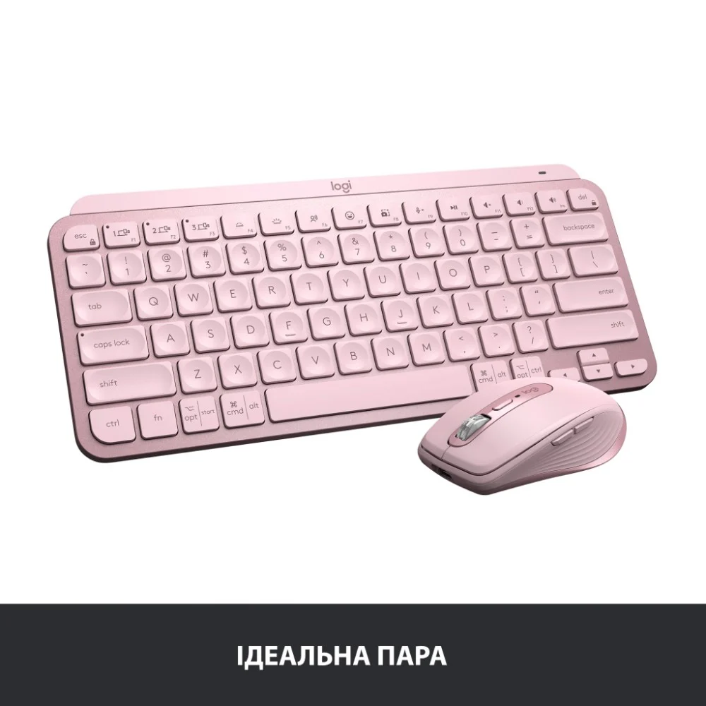Клавіатура Logitech MX Keys Mini Wireless Illuminated UA Rose (920-010500) — фото 10
