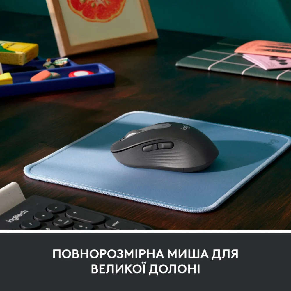 Мишка Logitech Signature M650 L Wireless Mouse for Business Graphite (910-006348/910-006346) — фото 4