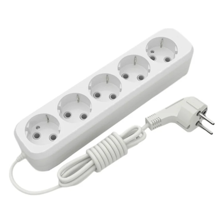 Мережевий подовжувач Electrum C-ES-1792 2.0m 5 роз, white (C-ES-1792)
