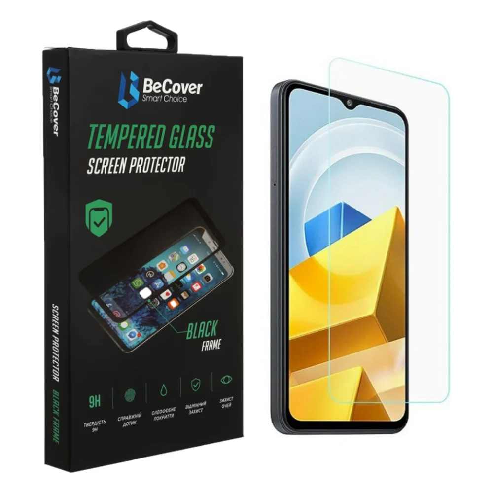 Скло захисне BeCover Poco M5 4G 3D Crystal Clear Glass (708097)