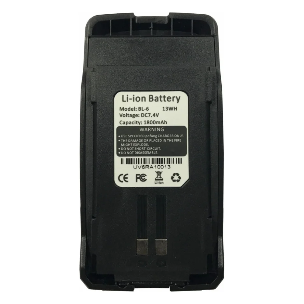 Акумуляторна батарея Baofeng для UV-6R Std 1800mAh (BL-6)
