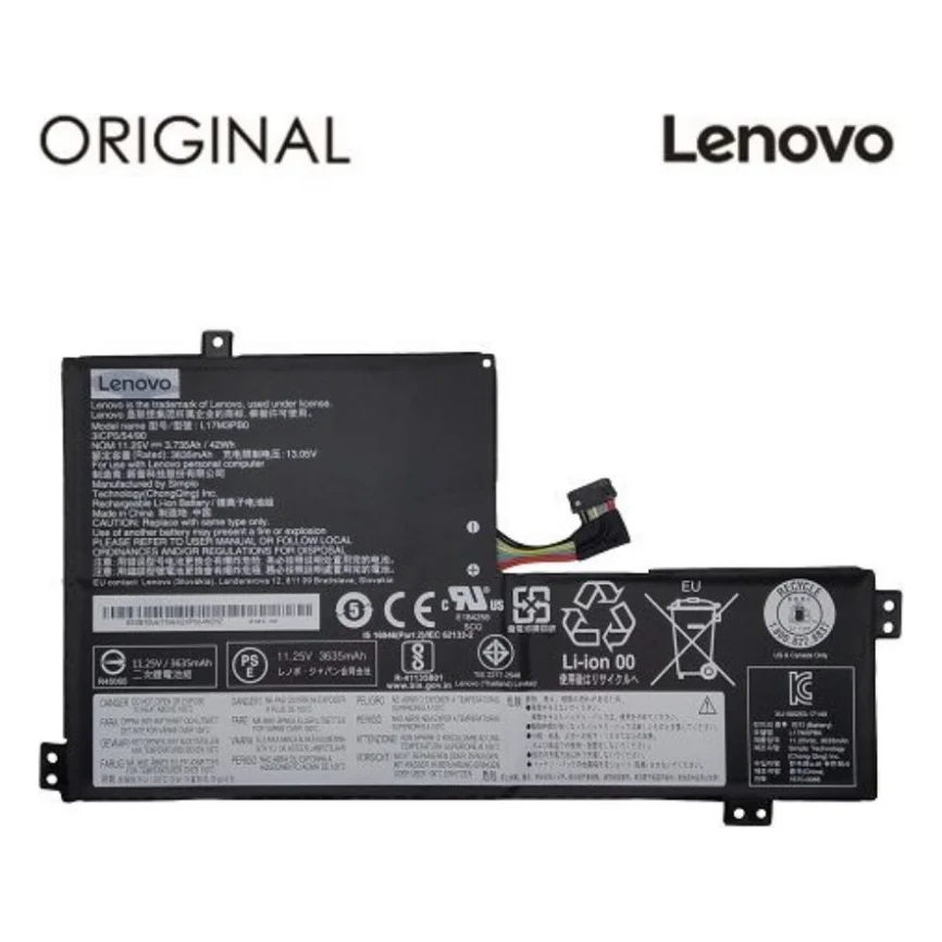 Акумулятор до ноутбука Lenovo 100e Chromebook (L17M3PB0) 11.25V 3895mAh (NB481316)
