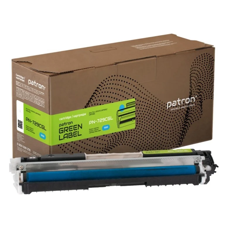 Тонер-картридж Patron Canon 729 cyan Green Label (PN-729CGL)