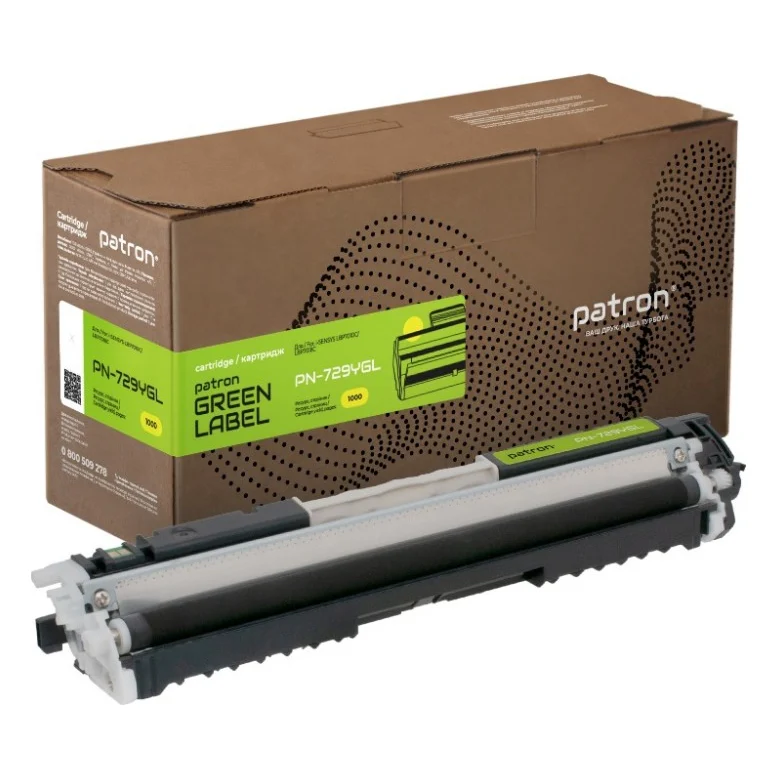 Тонер-картридж Patron Canon 729 yellow Green Label (PN-729YGL)