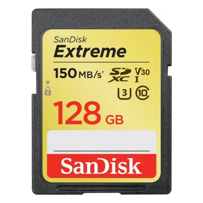 Карта пам'яті SanDisk 128GB SD class 10 UHS-I U3 V30 Extreme (SDSDXXD-128G-GN4IN)