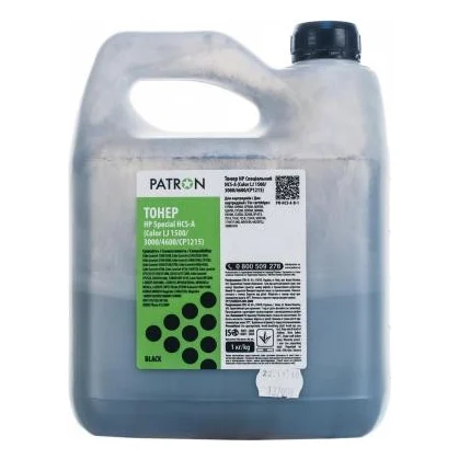 Тонер HP CLJ 1500/3000/4600/CP1215 HCS-A 1кг BLACK Patron (PN-HCS-A-B-1)