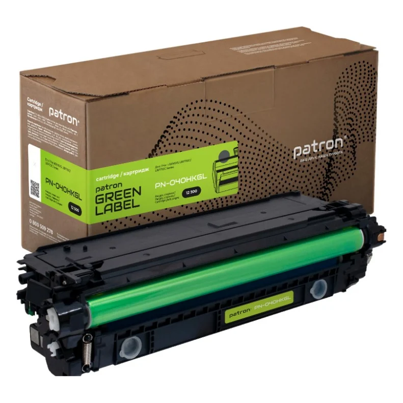Картридж Patron Canon 040H Green Label, black (PN-040HKGL)