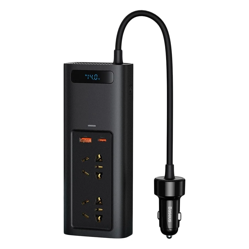 Автомобільний інвертор Baseus In-car Inverter 150W 220V CN/EU Black (CRNBQ-A01)