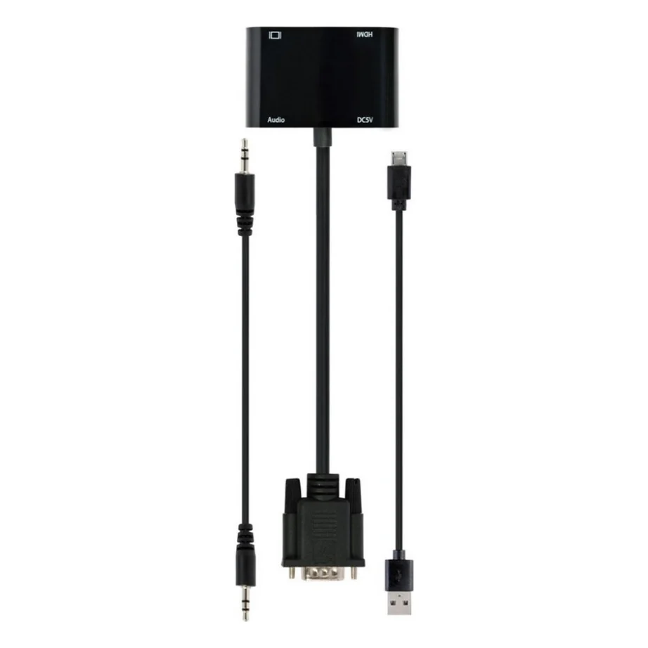 Перехідник Cablexpert VGA to HDMI/VGA+audio 3.5mm (A-VGA-HDMI-02) — фото 3
