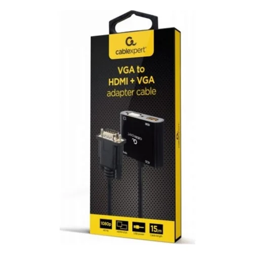 Перехідник Cablexpert VGA to HDMI/VGA+audio 3.5mm (A-VGA-HDMI-02) — фото 6