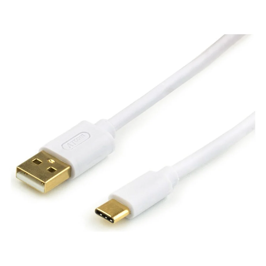 Кабель USB-C to Lightning 1.8m GOLD plated Atcom (A15278)
