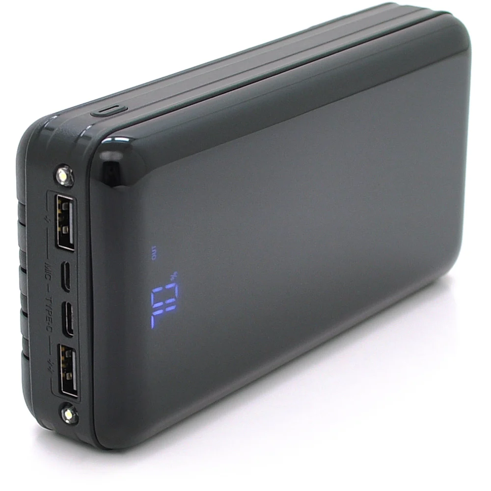 Батарея універсальна Bix BPW1B 30000mAh QC22.5W, PD20W, 4xUSB, Type-C, micro-USB, Lightning, Black (BPW1B)