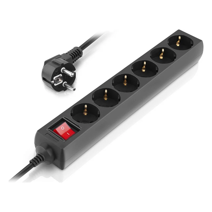 Мережевий фільтр живлення REAL-EL RS-6 Protect M 3m, black (EL122300034) — фото 6