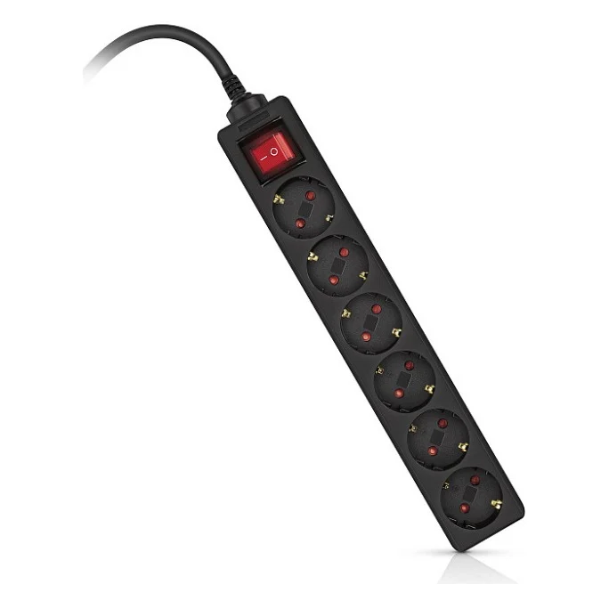 Мережевий фільтр живлення REAL-EL RS-6 Protect M 3m, black (EL122300034) — фото 10