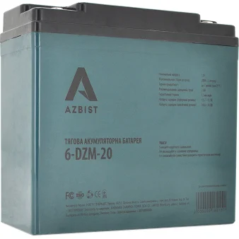 Батарея до ДБЖ Azbist 12V 20Ah (6-DZM-20)