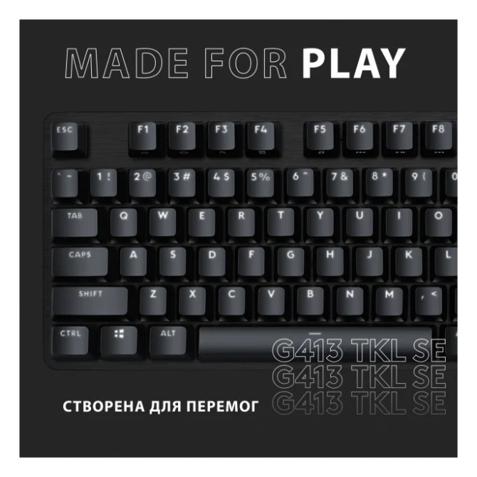 Клавіатура Logitech G413 TKL SE Mechanical Tactile Switch USB UA Black (920-010446) — фото 7
