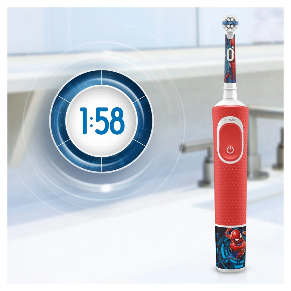 Електрична зубна щітка Oral-B D100.413.2K Spider-Man — фото 5