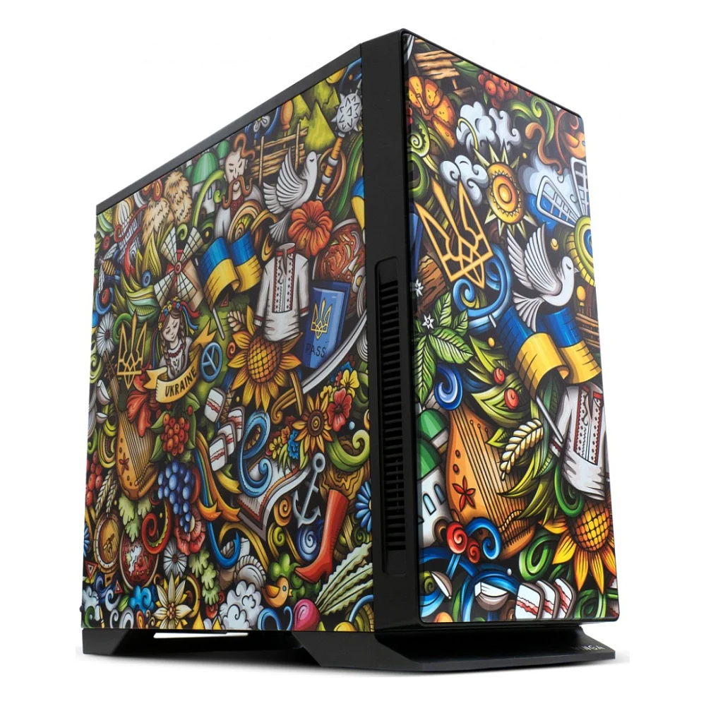 Корпус Vinga Black Widow Miditower, ATX, без БП Ukraine Free (01230011784)