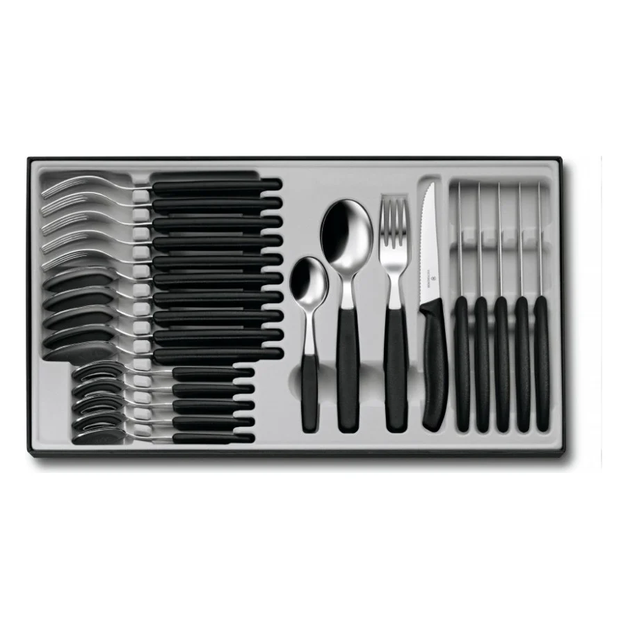 Набір столових приборів Victorinox SwissClassic Table Set 24 шт Black (6.7233.24)