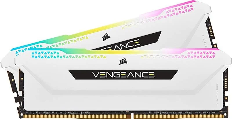 Модуль пам'яті для комп'ютера DDR4 32GB (2x16GB) 3600 MHz Vengeance RGB Pro SL White Corsair (CMH32GX4M2D3600C18W)