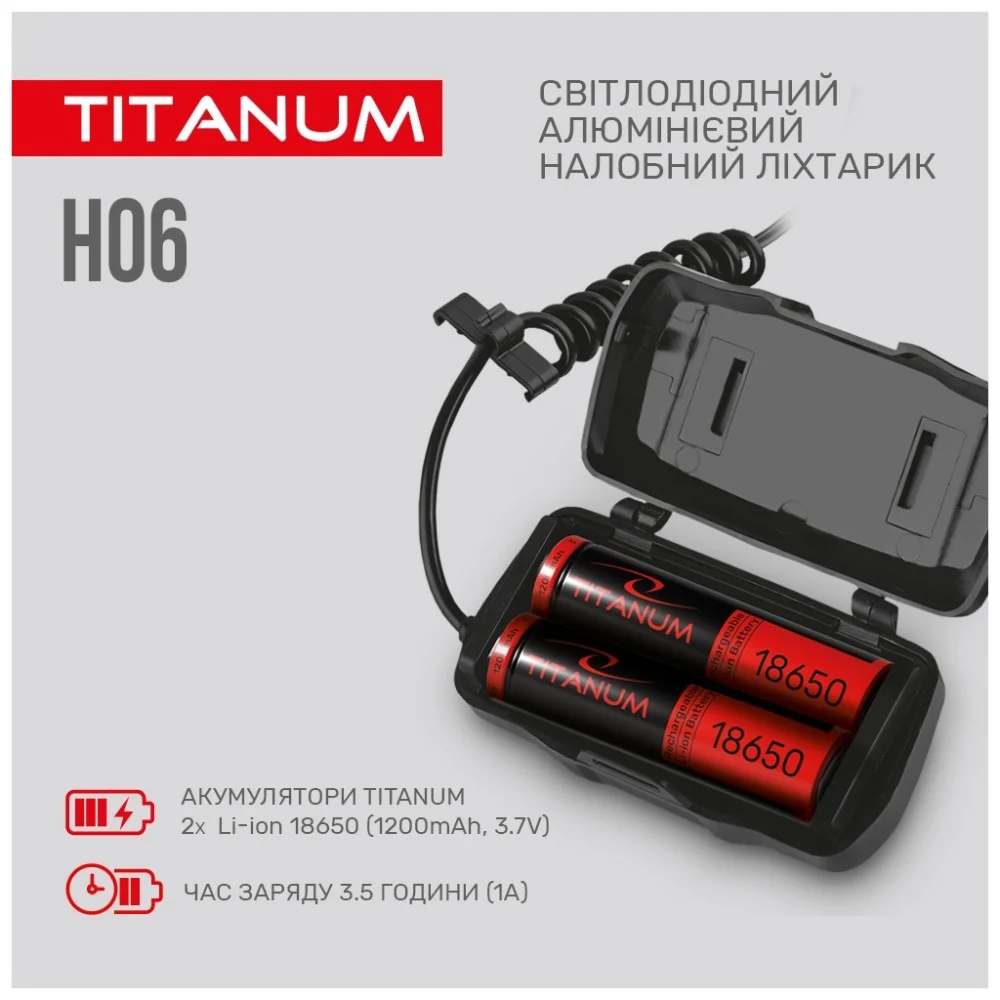 Ліхтар TITANUM 800Lm 6500K (TLF-H06) — фото 8