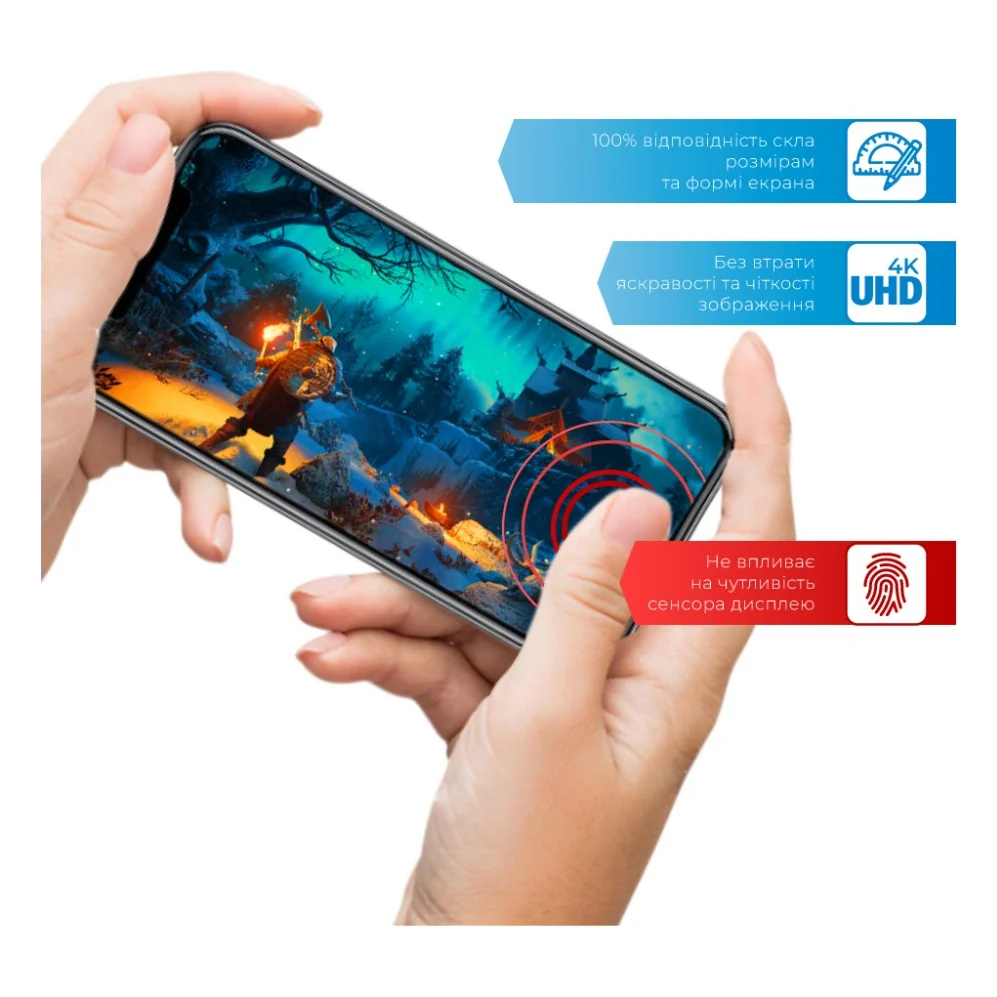 Скло захисне ACCLAB Full Glue Oppo A96 (1283126522147) — фото 5