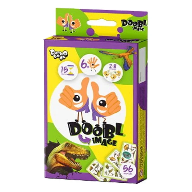 Настільна гра Danko Toys Доббль Зображення: Діно (Doobl Image: Dino), українська (DBI-02-05U)