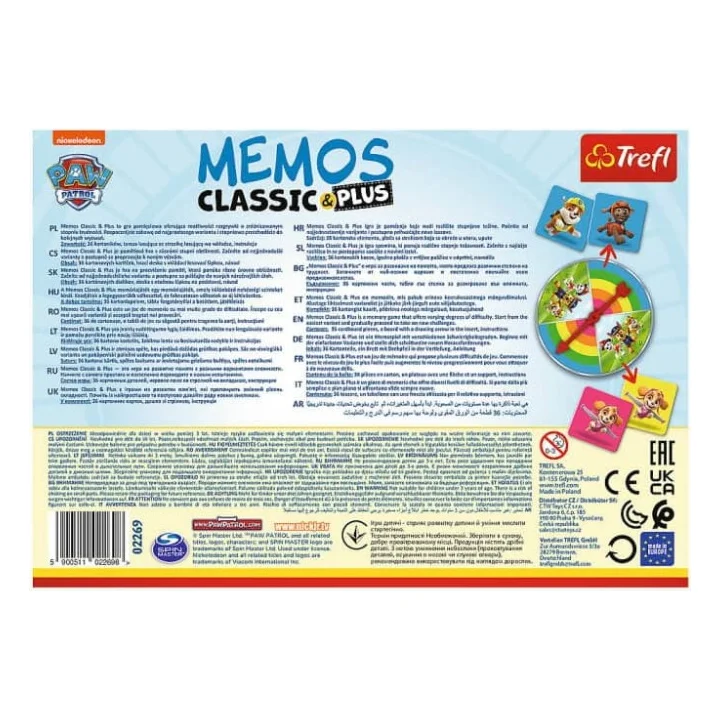 Настільна гра Trefl Мемо Класичні. Цуценячий патруль (Memos Classic&plus. Paw Patrol) (02269) — фото 5