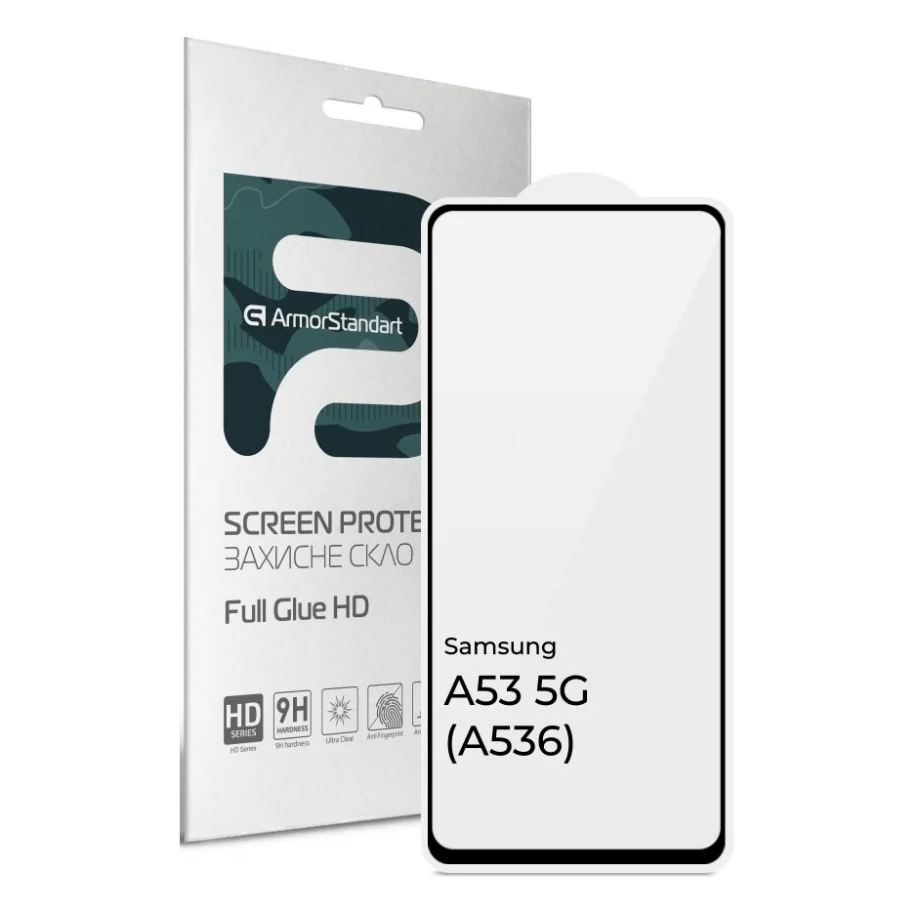 Скло захисне Armorstandart Full Glue HD Samsung A53 5G (A536) Black (ARM66046)