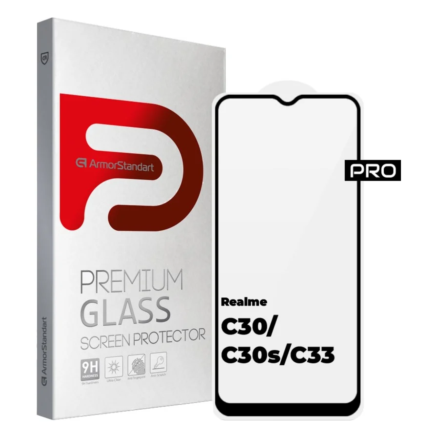 Скло захисне Armorstandart Pro Realme C30/C30s/C33 Black (ARM64728)
