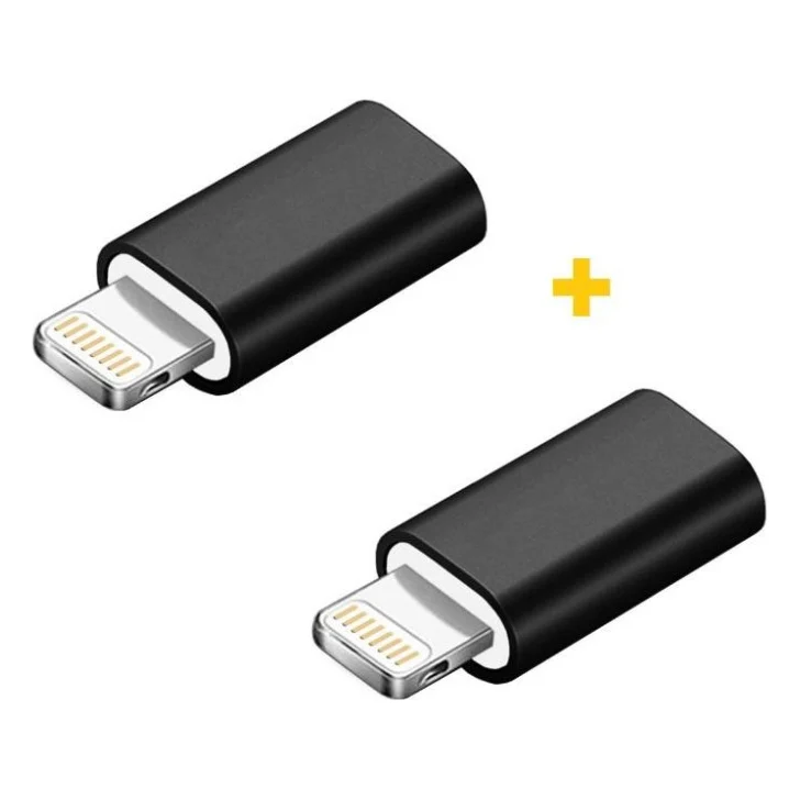 Перехідник MicroUSB to Lightning AC-005 2 pcs XoKo (XK-AC005-BK2)