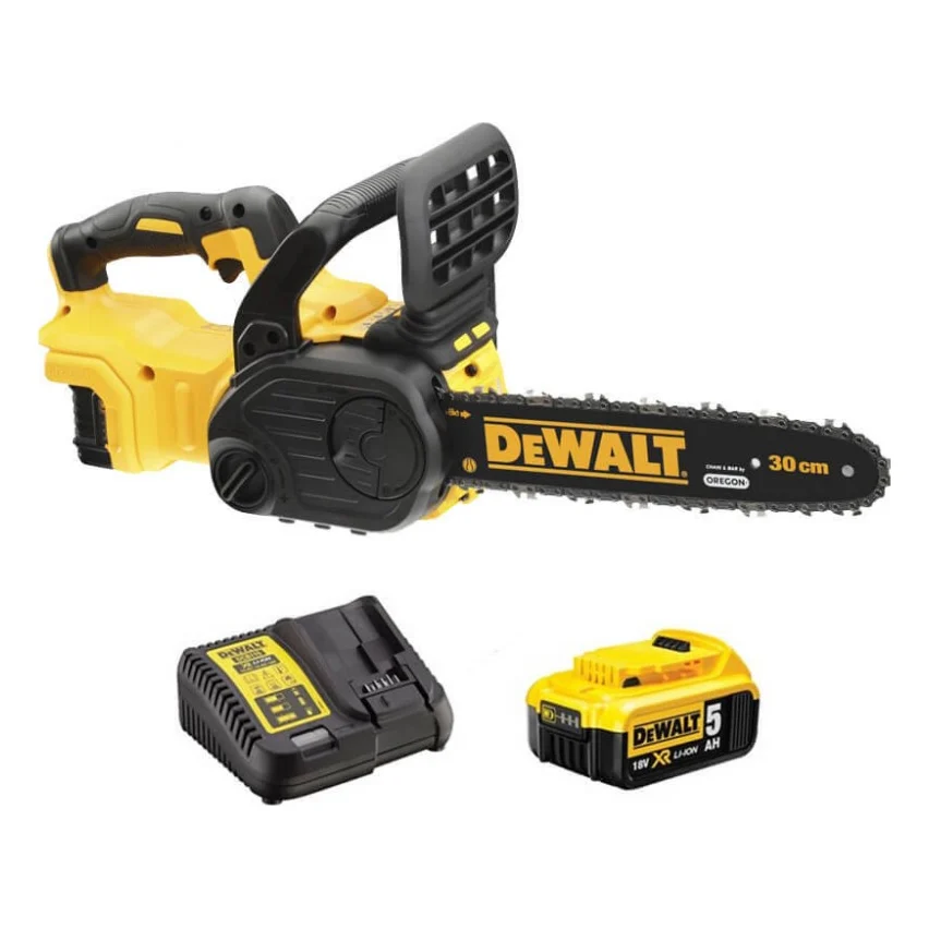 Ланцюгова пила DeWALT 18 В, 5 Ач, шина 30 см, ланцюг OREGON 3/8 (DCM565P1)