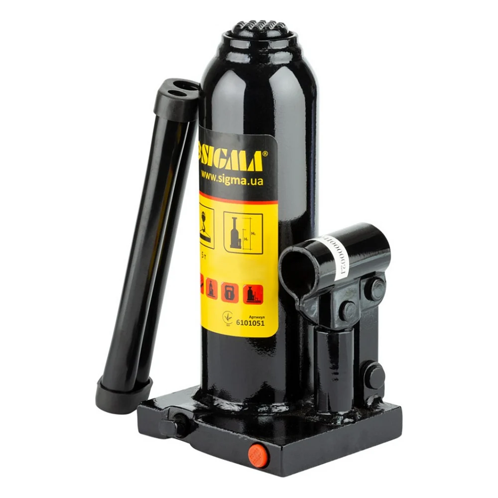 Домкрат Sigma гідравлічний пляшковий 5т, 210-420мм (6101051)