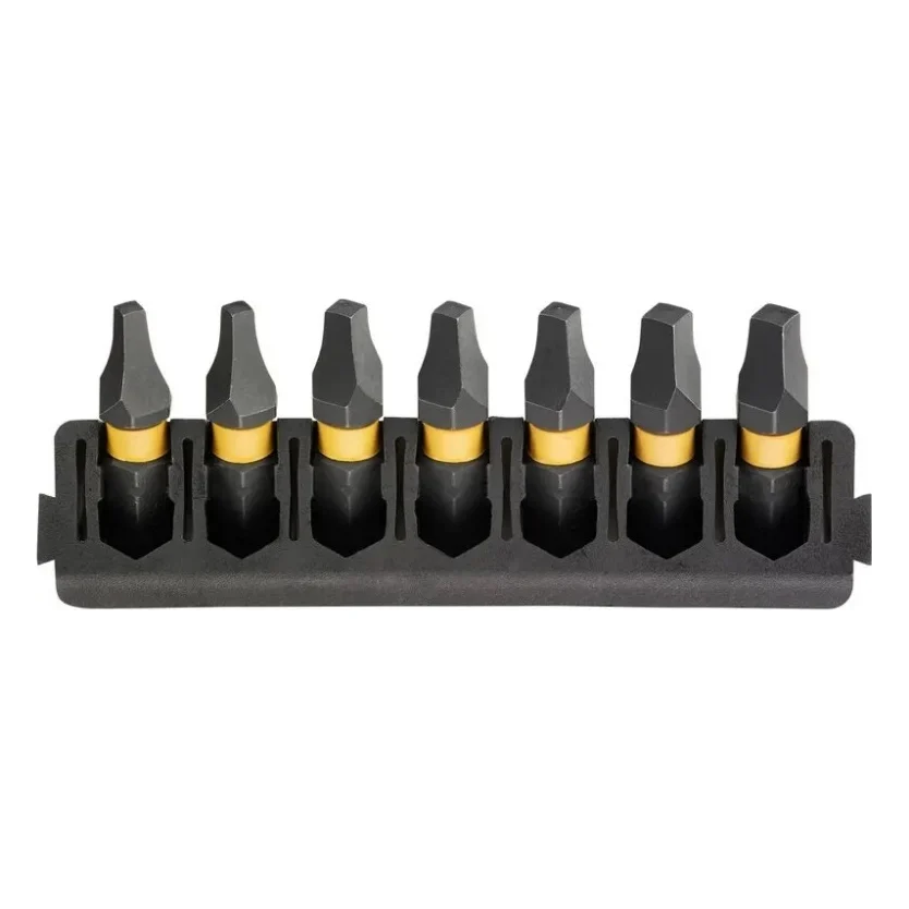 Набір біт DeWALT в касеті для Tough Case, FlexTorq, L 25 мм, SQ1-2 шт, SQ2-3 шт, SQ3-2 шт (DT70815)